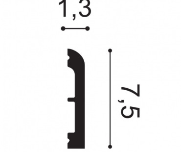 Плинтус Orac Decor SX183 2000х75х13 мм