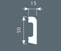 Плинтус Cosca Decor PX013 50х15х2000 мм
