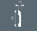 Плинтус Cosca Decor PX002 79х13х2000 мм