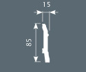Плинтус Cosca Decor PX020 85х15х2000 мм