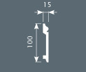 Плинтус Cosca Decor PX026 100х15х2000 мм