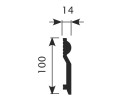 Плинтус Cosca Decor PX028 100х14х2000 мм