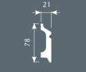 Плинтус Cosca Decor PX001 78х21х2000 мм