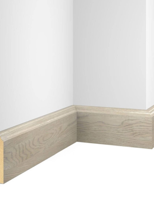 Плинтус Cosca Decor NanoFlex ЕP07 Дуб Сноу 80x16x2400 мм