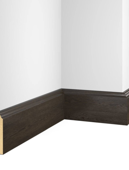 Плинтус Cosca Decor NanoFlex ЕP07 Дуб Темный 80x16x2400 мм