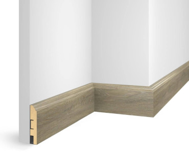 Плинтус Cosca Decor NanoFlex ЕP07 Дуб Сахара 80x16x2400 мм