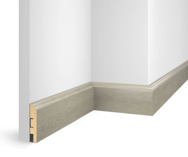 Плинтус Cosca Decor NanoFlex ЕP07 Дуб Светлый 80x16x2400 мм