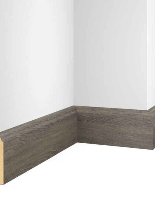 Плинтус Cosca Decor NanoFlex ЕP07 Дуб Серебристый 80x16x2400 мм