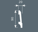 Плинтус Cosca Decor PX023 90х20х2000 мм