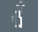 Плинтус Cosca Decor PX010 110х20х2000 мм