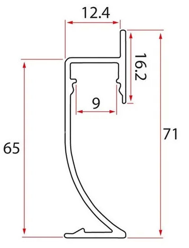 Алюминиевый плинтус Ligma скрытого монтажа ПЛ-68 с подсветкой 3,0м (серебро, черный)