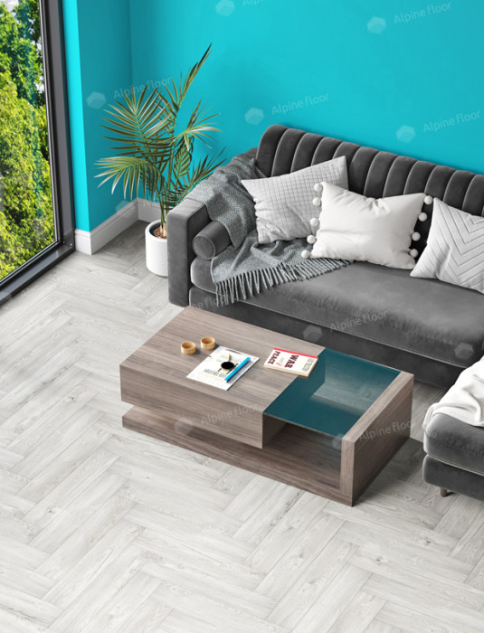 SPC-плитка Alpine Floor PARQUET LIGHT СНЕЖНЫЙ ЕСО 13-11