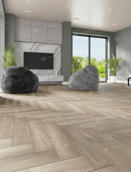 Кварцвиниловая плитка Alpine Floor Parquet LVT Дуб Натуральный отбеленный ECO 16-5