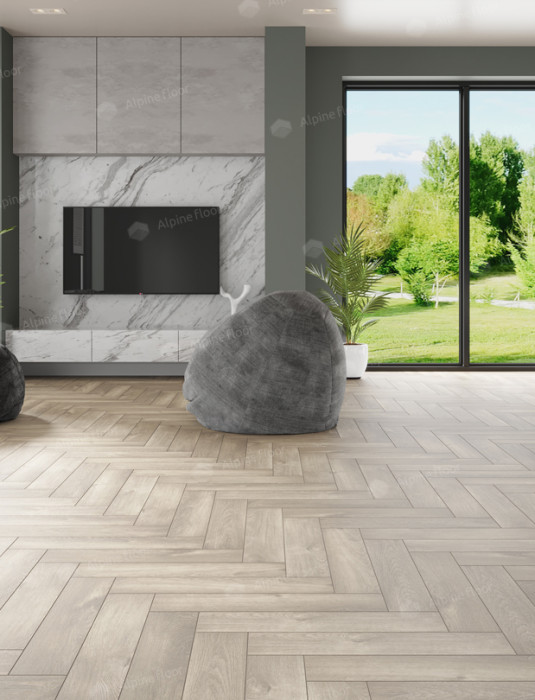 Кварцвиниловая плитка Alpine Floor Parquet LVT Дуб Натуральный отбеленный ECO 16-5