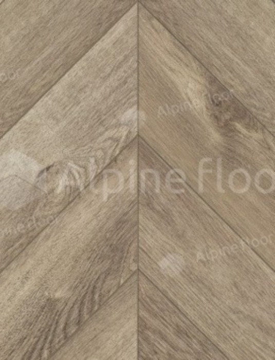 SPC - плитка Alpine Floor CHEVRON ДУБ ОТБЕЛЕННЫЙ ECO 18-3