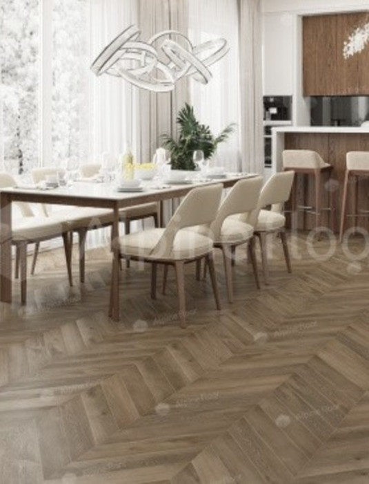 SPC - плитка Alpine Floor CHEVRON ДУБ НАСЫЩЕННЫЙ ECO 18-4