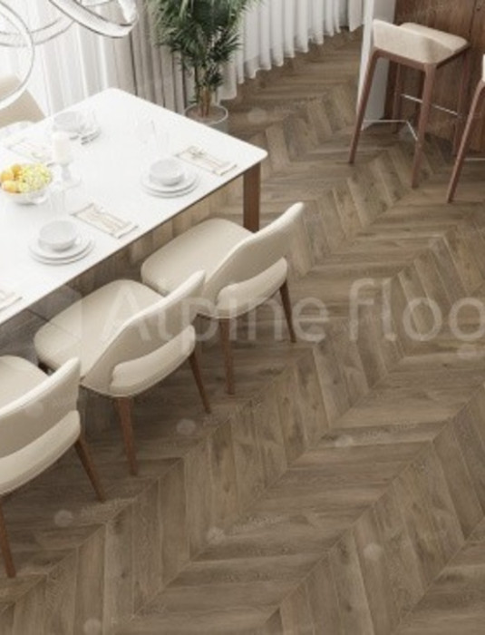 SPC - плитка Alpine Floor CHEVRON ДУБ НАСЫЩЕННЫЙ ECO 18-4