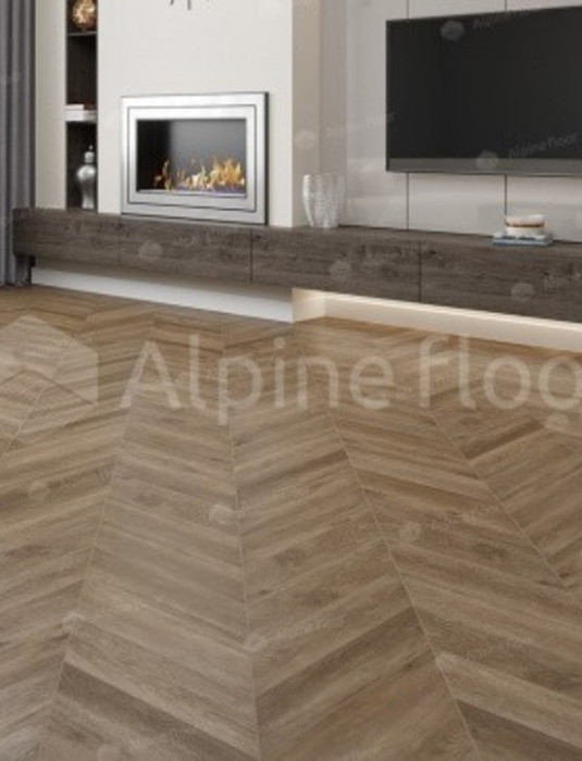SPC - плитка Alpine Floor CHEVRON МАКАДАМИЯ ECO 18-5