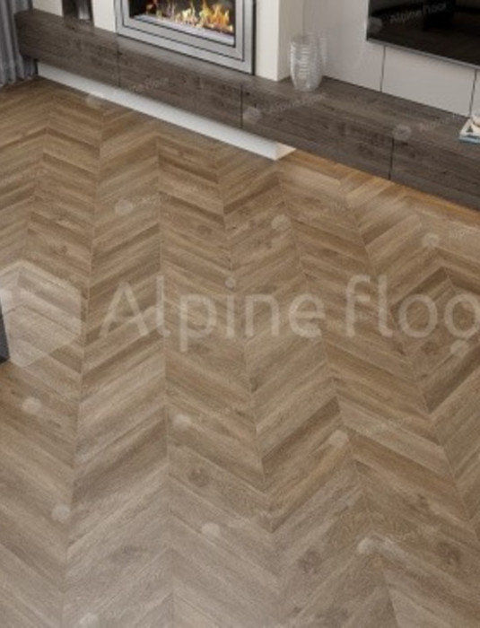 SPC - плитка Alpine Floor CHEVRON МАКАДАМИЯ ECO 18-5