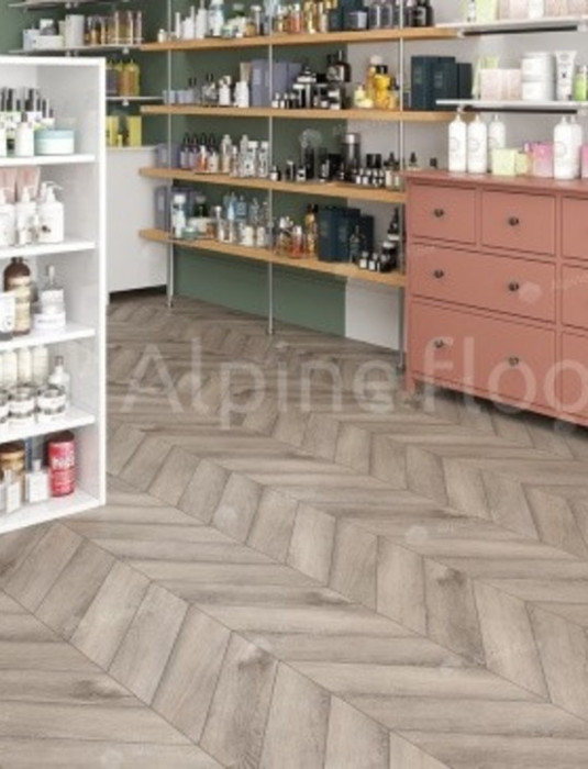 SPC - плитка Alpine Floor CHEVRON ДУБ ИСИДА  ECO 18-8