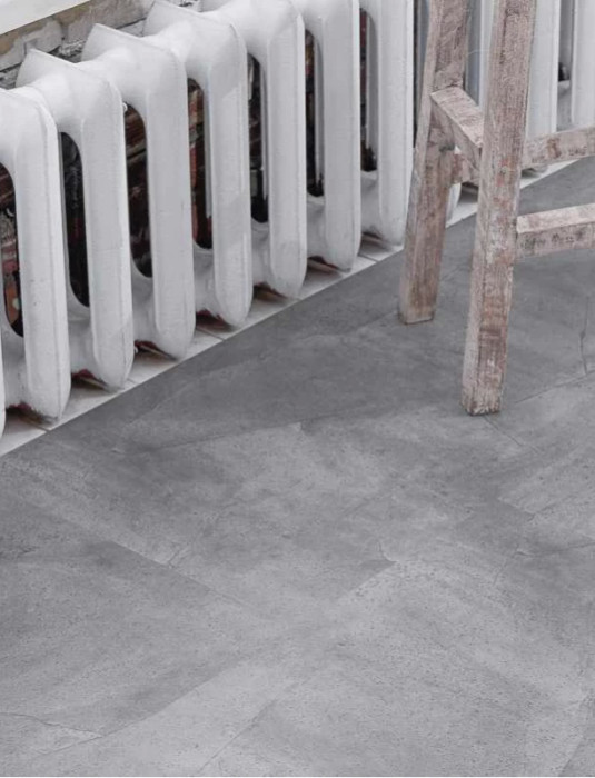 Виниловый ламинат Vinilam Серый Бетон 61602