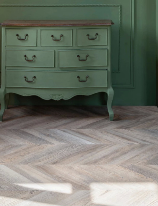 Виниловый ламинат Vinilam Паркет Шеврон Шампань RI153616CL4