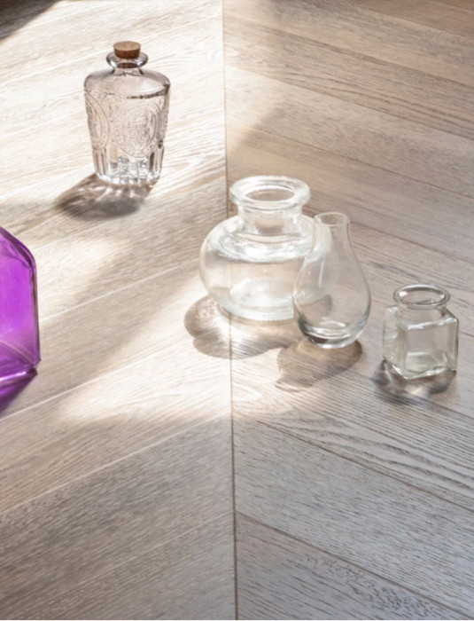 Виниловый ламинат Vinilam Паркет Шеврон Шампань RI153616CL4