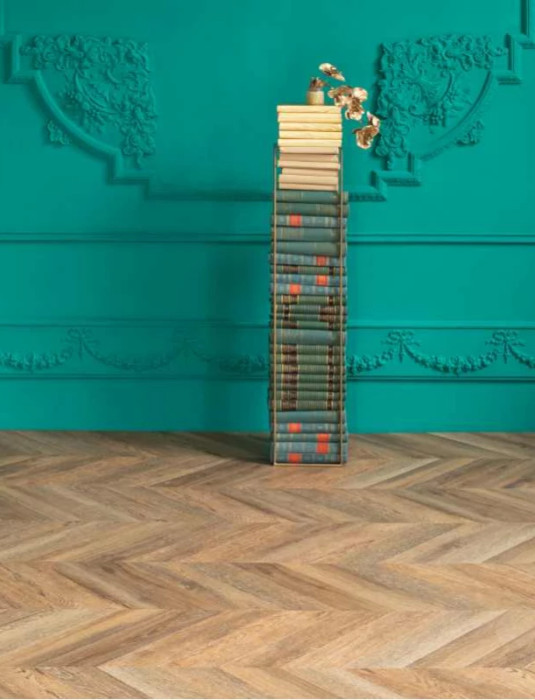 Виниловый ламинат Vinilam Паркет Шеврон Нормандия RI153610CL4