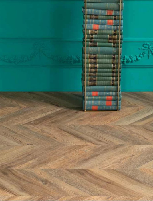 Виниловый ламинат Vinilam Паркет Шеврон Нормандия RI153610CL4