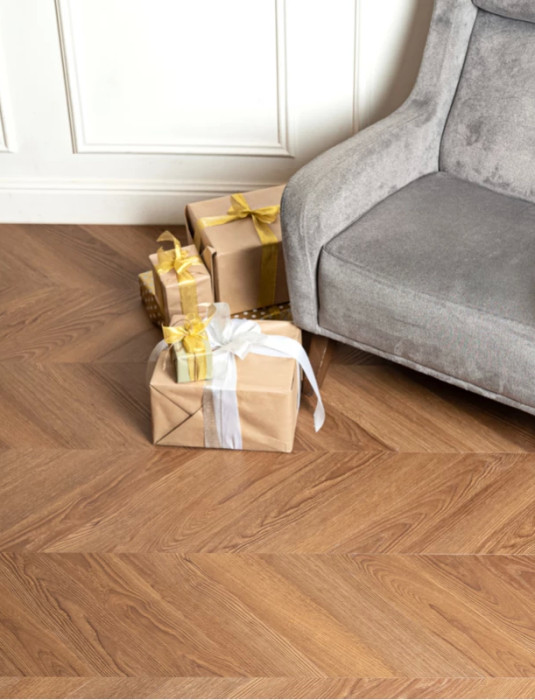 Виниловый ламинат Vinilam Паркет Шеврон Плезир I1651102