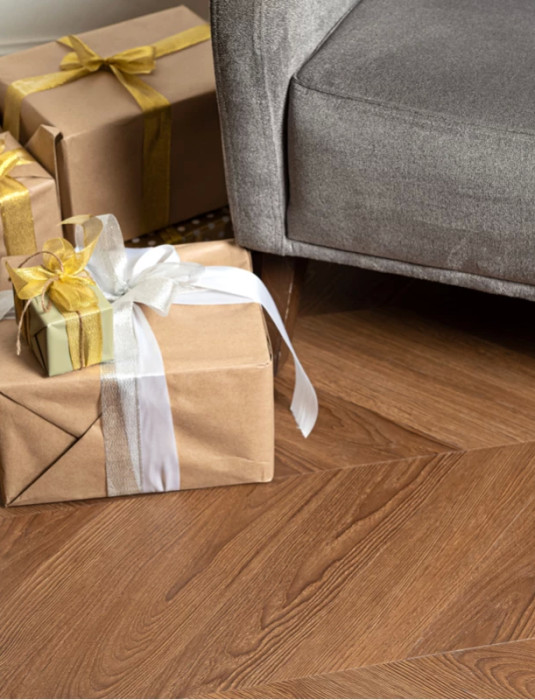 Виниловый ламинат Vinilam Паркет Шеврон Плезир I1651102