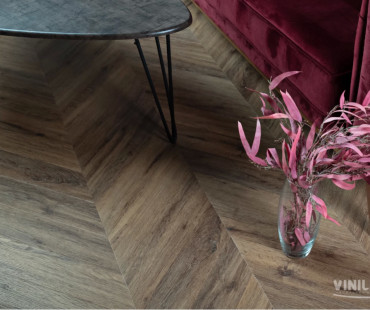 Виниловый ламинат Vinilam Паркет Паркет Шеврон Лувр I107516