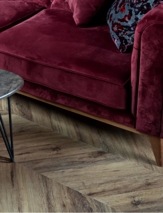 Виниловый ламинат Vinilam Паркет Паркет Шеврон Лувр I107516