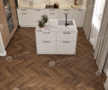 SPC - плитка Alpine Floor CHEVRON Дуб Коричневый ЕСО 18-13