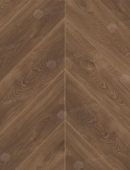 SPC - плитка Alpine Floor CHEVRON Дуб Коричневый ЕСО 18-13