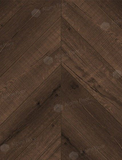 SPC - плитка Alpine Floor CHEVRON Дуб Мокка ЕСО 18-12