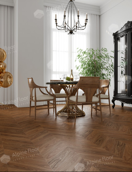SPC - плитка Alpine Floor CHEVRON Орех Нойер ЕСО 18-22