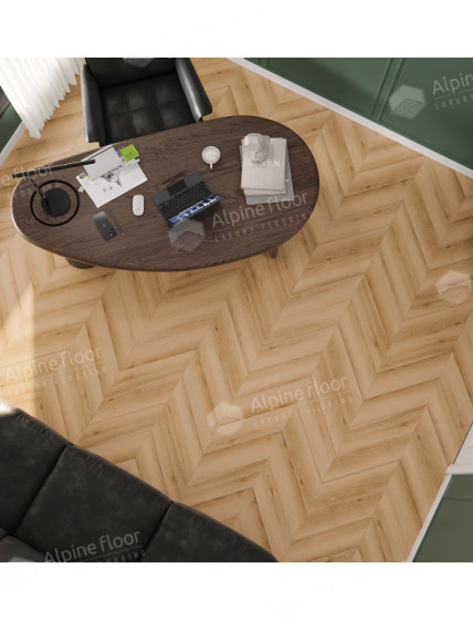 SPC - плитка Alpine Floor CHEVRON Дуб Самерсет ЕСО 18-19