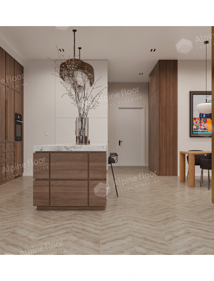 SPC - плитка Alpine Floor CHEVRON Гикори ЕСО 18-21