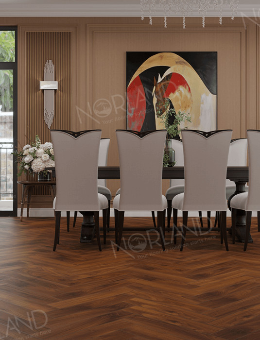 Ламинат 33 класса Alpine floor Herringbone Elegante LF303-19 Орех Кипр