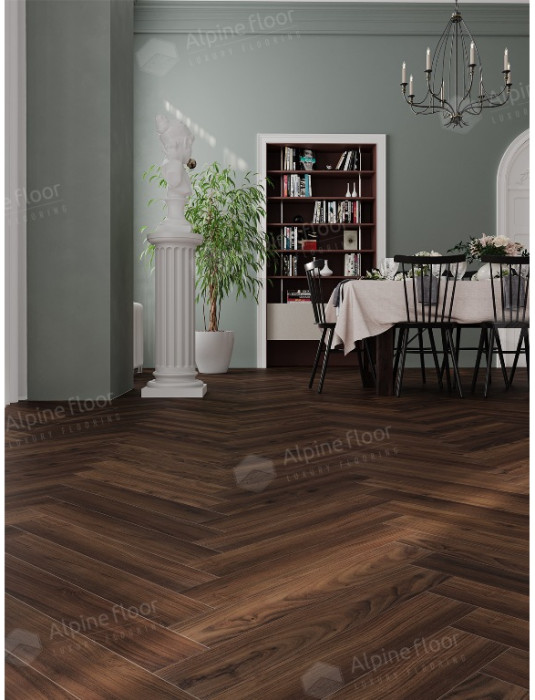 Ламинат 34 класса Alpine floor Herringbone 12 LF105-14 Дуб Абруццо