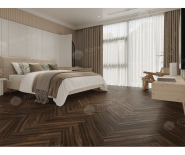 Ламинат 34 класса Alpine floor Herringbone 12 LF105-13 Орех Сицилия