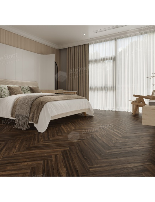 Ламинат 34 класса Alpine floor Herringbone 12 LF105-13 Орех Сицилия