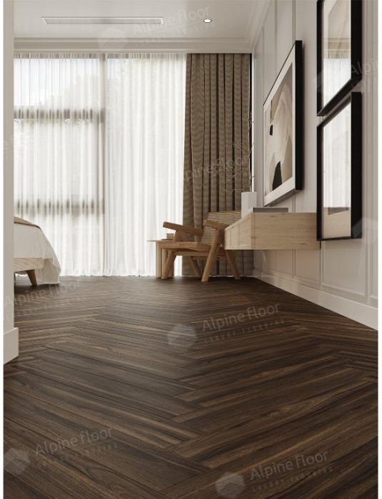 Ламинат 34 класса Alpine floor Herringbone 12 LF105-13 Орех Сицилия