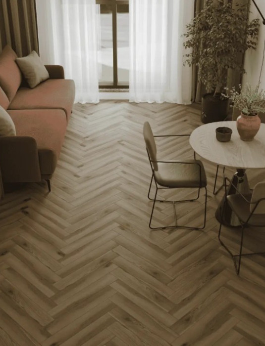 Ламинат 34 класса Alpine floor Herringbone Elegante Strong LF304-40 Дуб Лира