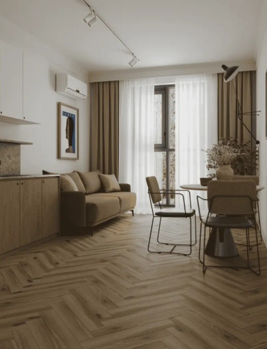 Ламинат 34 класса Alpine floor Herringbone Elegante Strong LF304-40 Дуб Лира